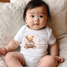 Load image into Gallery viewer, Say you love me, Kiss me goodnight, Reading Book Gift, Cute Teddy, Baby Arrival Newborn Pregnancy Announcement Gift, Going to be an Auntie