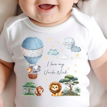 Load image into Gallery viewer, I Love My Uncle Baby Vest, Personalised Babygrow, Uncle Babygrow, Newborn Pregnancy Announcement Gift, Going to be an Uncle, Uncle Gift