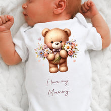 Load image into Gallery viewer, I Love My Mummy Baby Vest, Personalised Babygrow, Mummy Babygrow, Newborn Pregnancy Announcement Gift, Going to be a Mummy, New Mum Gift