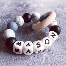 Load image into Gallery viewer, Personalised Newborn Mini Teether - Hopes, Dreams & Jellybeans