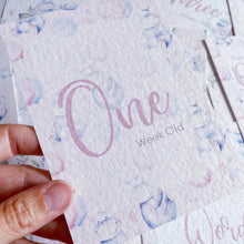 Load image into Gallery viewer, Cute Hippo Milestone Cards - Set of 30