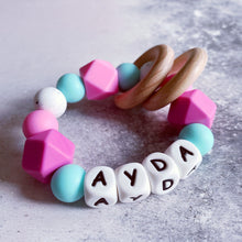 Load image into Gallery viewer, Personalised Silicone Teething Ring