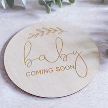 Load image into Gallery viewer, Baby Coming Soon Baby Announcement Milestone Card