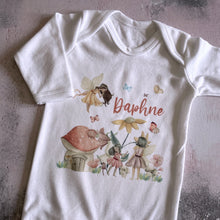 Load image into Gallery viewer, Personalised Fairy Garden babygrow / Sleepsuit