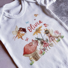 Load image into Gallery viewer, Personalised Fairy Garden babygrow / Sleepsuit