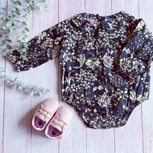 Load image into Gallery viewer, Floral Summer Rompers - Navy