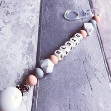 Load image into Gallery viewer, Dummy Clip and Teether Set - Soft peach - Hopes, Dreams & Jellybeans