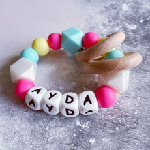 Load image into Gallery viewer, Personalised Silicone Teething Ring