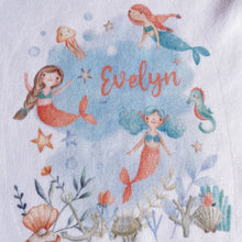 Load image into Gallery viewer, Personalised Mermaid babygrow / Sleepsuit