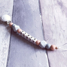 Load image into Gallery viewer, Dummy Clip and Teether Set - Soft peach - Hopes, Dreams & Jellybeans