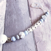 Load image into Gallery viewer, Dummy Clip and Teether Set - Baby Blue - Hopes, Dreams & Jellybeans