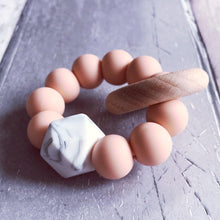 Load image into Gallery viewer, Dummy Clip and Teether Set - Soft peach - Hopes, Dreams & Jellybeans