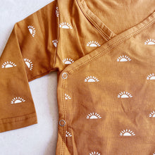 Load image into Gallery viewer, Long sleeved Rompers - Tan Kimono