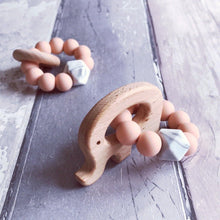 Load image into Gallery viewer, Dummy Clip and Teether Set - Soft peach - Hopes, Dreams & Jellybeans