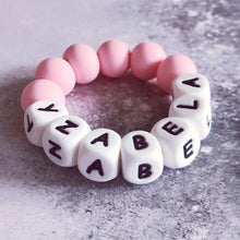 Load image into Gallery viewer, Personalised Newborn Mini Teether - Hopes, Dreams & Jellybeans