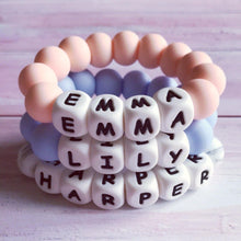 Load image into Gallery viewer, Personalised Newborn Mini Teether - Hopes, Dreams & Jellybeans