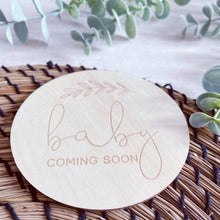 Load image into Gallery viewer, Baby Coming Soon Baby Announcement Milestone Card