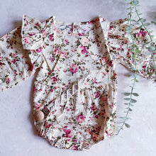 Load image into Gallery viewer, Floral Summer Rompers - Natural