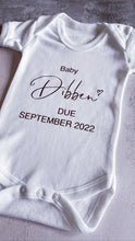 Load image into Gallery viewer, Personalised Announcement babygrow / Sleepsuit