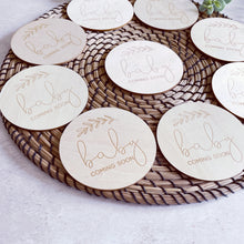 Load image into Gallery viewer, Baby Coming Soon Baby Announcement Milestone Card