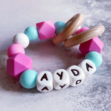 Load image into Gallery viewer, Personalised Silicone Teething Ring