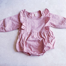 Load image into Gallery viewer, Long sleeved Rompers - Pink Spotty