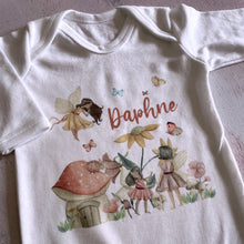 Load image into Gallery viewer, Personalised Fairy Garden babygrow / Sleepsuit