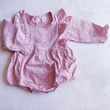 Load image into Gallery viewer, Long sleeved Rompers - Pink Spotty