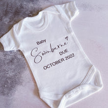 Load image into Gallery viewer, Personalised Announcement babygrow / Sleepsuit