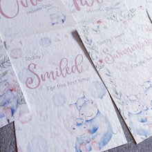 Load image into Gallery viewer, Cute Hippo Milestone Cards - Set of 30