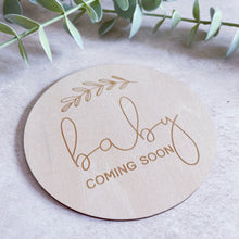 Load image into Gallery viewer, Baby Coming Soon Baby Announcement Milestone Card