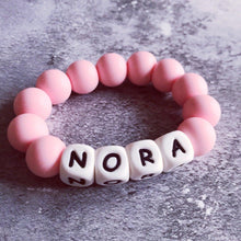 Load image into Gallery viewer, Personalised Newborn Mini Teether - Hopes, Dreams & Jellybeans