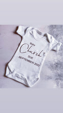 Load image into Gallery viewer, Personalised Announcement babygrow / Sleepsuit