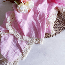 Load image into Gallery viewer, Luxury Baby Pink Blanket Swaddle and Muslin