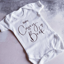 Load image into Gallery viewer, Personalised Announcement babygrow / Sleepsuit