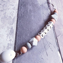 Load image into Gallery viewer, Dummy Clip and Teether Set - Soft Peach - Hopes, Dreams & Jellybeans