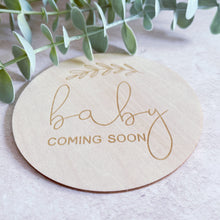 Load image into Gallery viewer, Baby Coming Soon Baby Announcement Milestone Card