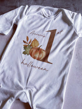 Load image into Gallery viewer, Autumn Pumpkin Personalised babygrow / Sleepsuit