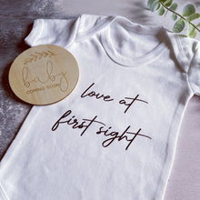 Load image into Gallery viewer, Love at first sight Personalised Babygro