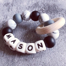 Load image into Gallery viewer, Personalised Newborn Mini Teether - Hopes, Dreams & Jellybeans