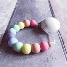 Load image into Gallery viewer, Simple Silicone Dummy Clip - Pastel Rainbow - Hopes, Dreams & Jellybeans