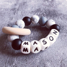 Load image into Gallery viewer, Personalised Newborn Mini Teether - Hopes, Dreams & Jellybeans