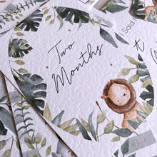 Load image into Gallery viewer, Safari Jungle Milestone Cards - Set of 30
