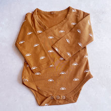 Load image into Gallery viewer, Long sleeved Rompers - Tan Kimono
