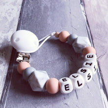 Load image into Gallery viewer, Dummy Clip and Teether Set - Soft peach - Hopes, Dreams & Jellybeans