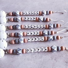 Load image into Gallery viewer, Dummy Clip and Teether Set - Soft Peach - Hopes, Dreams & Jellybeans