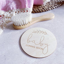 Load image into Gallery viewer, Baby Coming Soon Baby Announcement Milestone Card