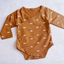 Load image into Gallery viewer, Long sleeved Rompers - Tan Kimono