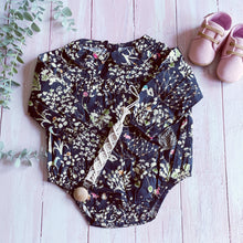 Load image into Gallery viewer, Floral Summer Rompers - Navy