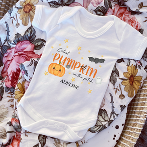Personalised First Halloween Baby Vest My first Halloween Babygrow Pumpkin Baby's First Halloween Trick or Treat 1st Halloween Personalised Romper